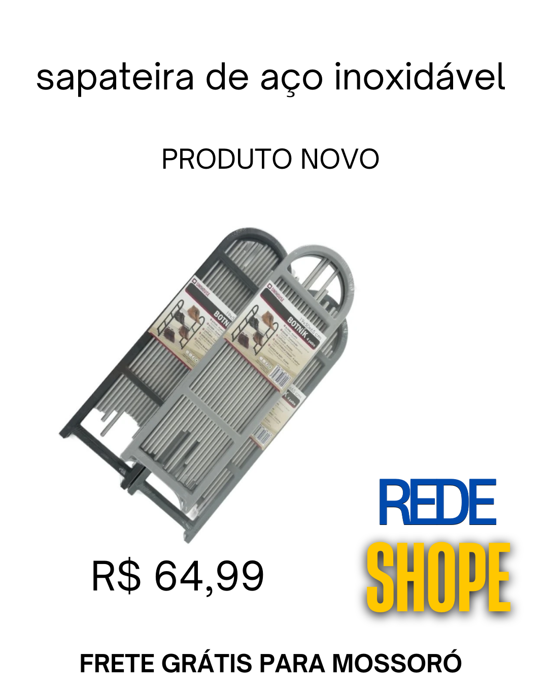 suporte para sapatos de aço inoxidável - Imagem 2