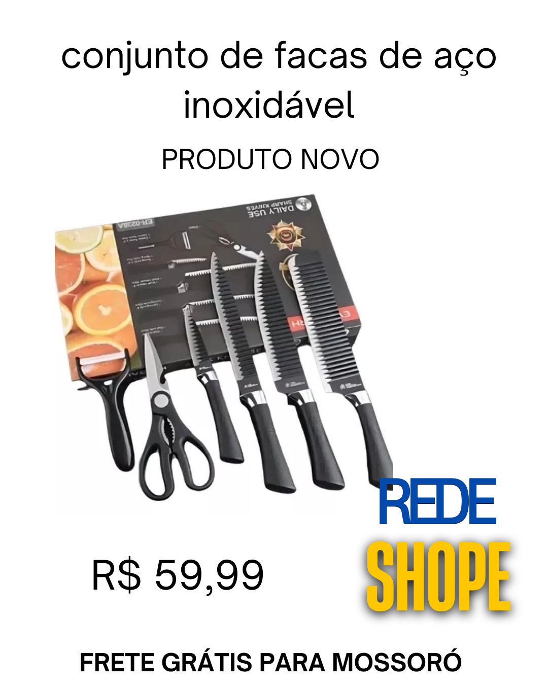 conjunto de facas de aço inoxidável - Imagem 2
