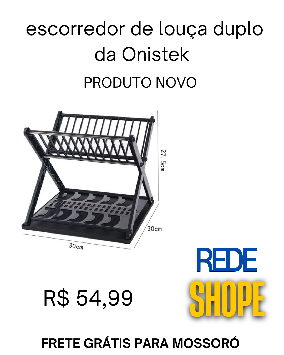 escorredor de louça duplo da Onistek, modelo ON-SM009 - Imagem 2