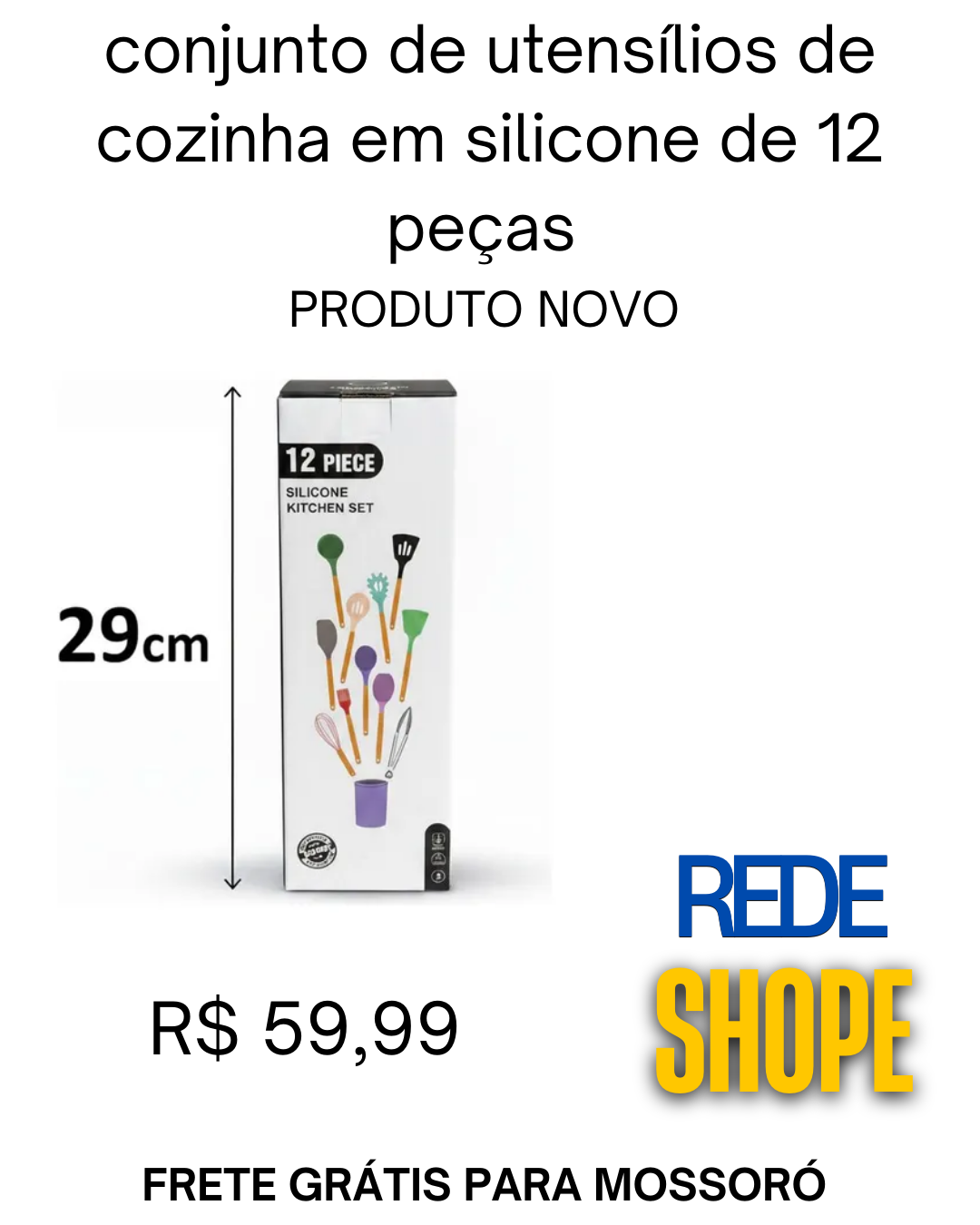 UTENSÍLIOS DOMÉSTICOS-utensílios de silicone com cabos de madeira - Imagem 2
