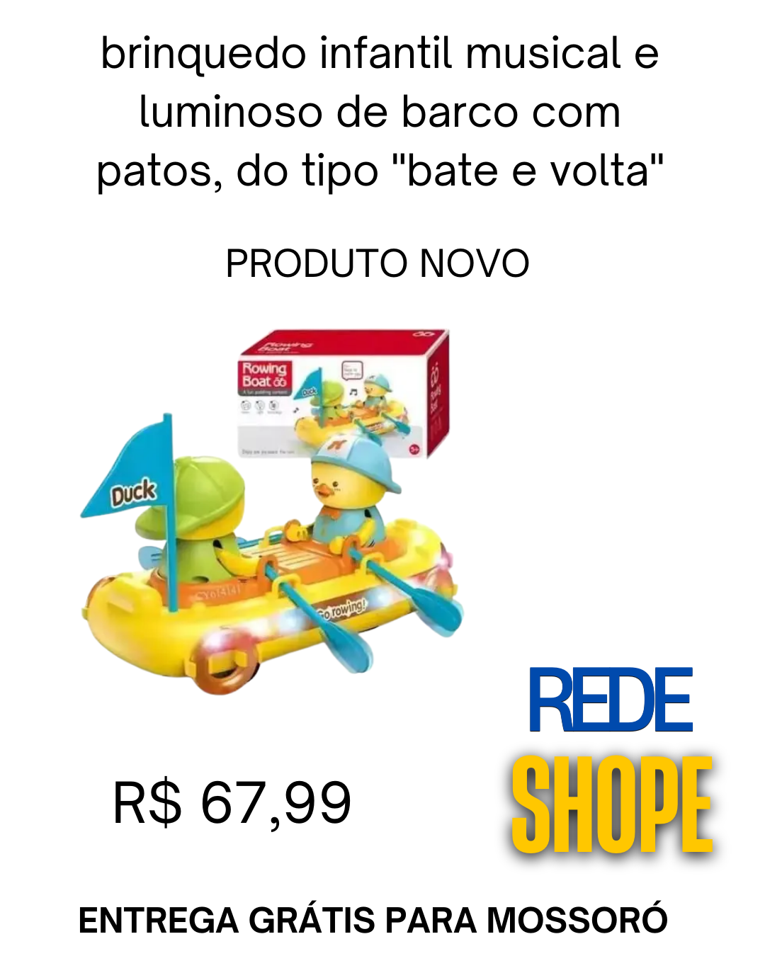 brinquedo musical "Bump and Go Duck Boat" - Imagem 2
