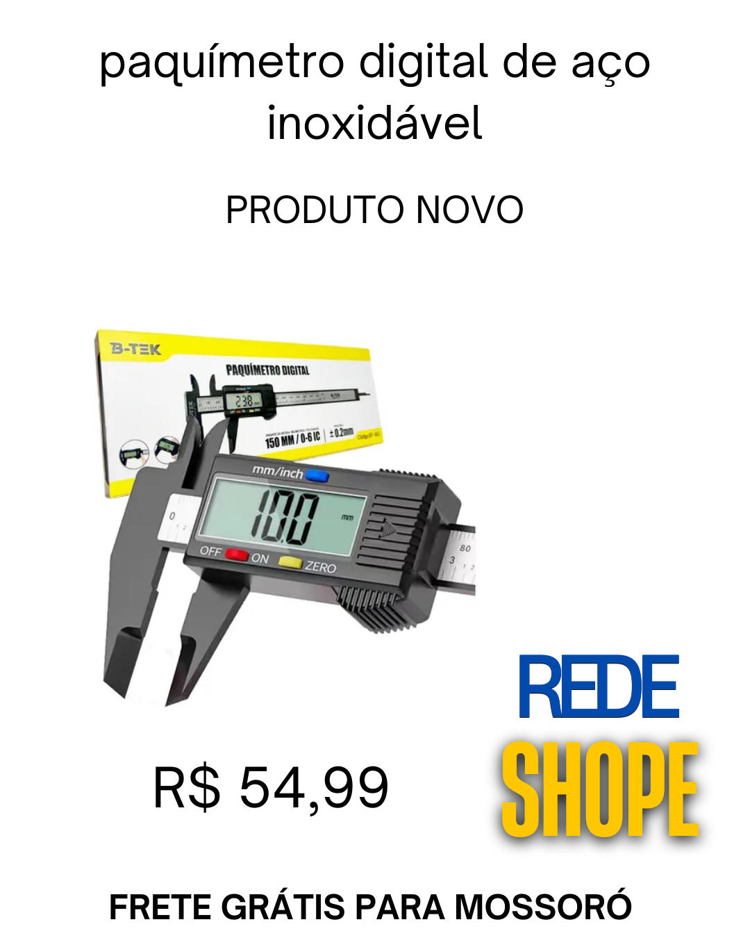 paquímetro digital de aço inoxidável - Imagem 2