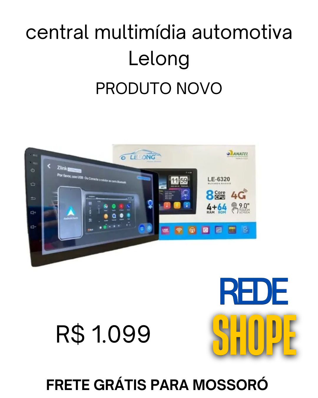 multimídia automotiva Lelong LE-6321 - Imagem 2