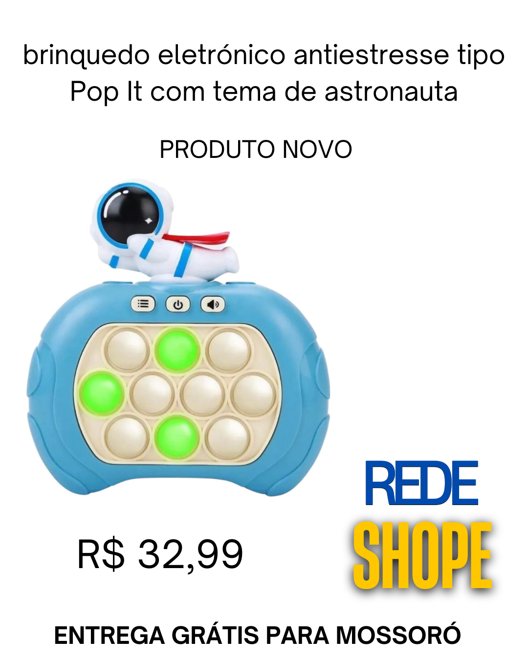 Pop It Fast Push Game com tema de astronauta - Imagem 2