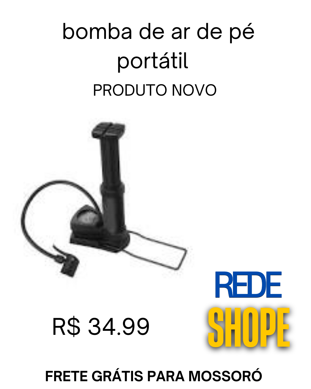 bomba de ar de pé portátil - Imagem 2