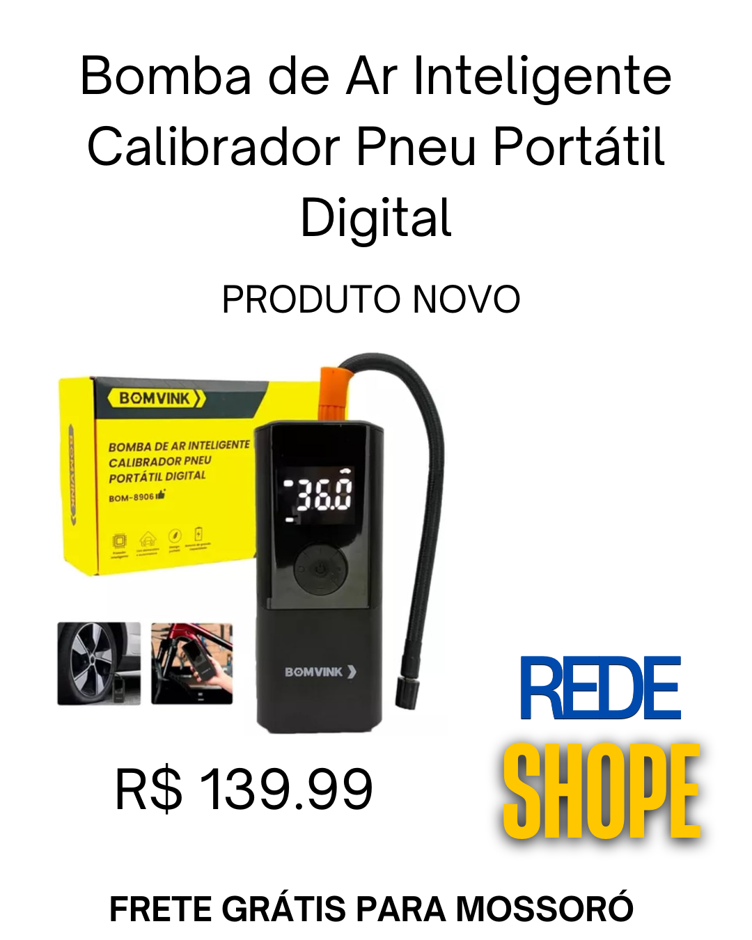 compressor de ar digital portátil - Imagem 2