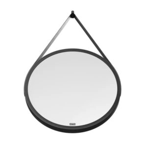 espelho de parede redondo OH-5238 preto com uma alça removível
