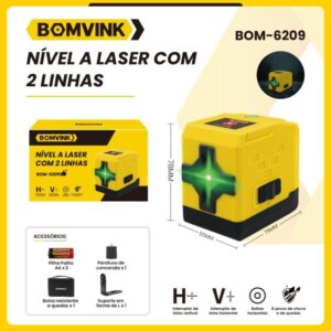 Nível a Laser com 2 Linhas Bomvink BOM-62091