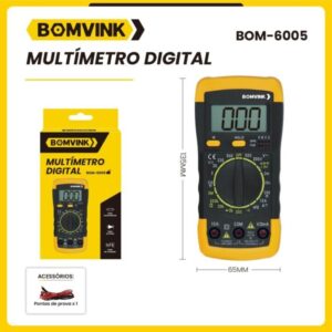 multímetro digital portátil profissional Bomvink BOM-6005