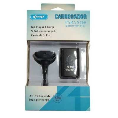 kit de carregador e bateria para controle sem fio Xbox 360