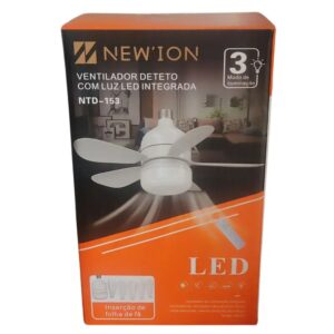 ventilador de teto com luz LED integrada Newion NTD-153