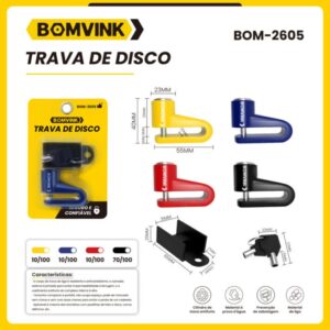 Cadeado trava de disco Bomvink
