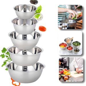 conjunto de 5 potes de aço inoxidável