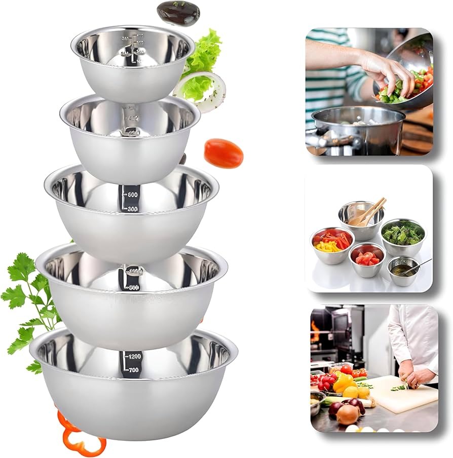 UTENSÍLIOS DOMÉSTICOS-conjunto de 5 potes de aço inoxidável