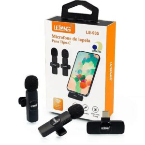 . kit de microfone de lapela sem fio Lelong LE-935