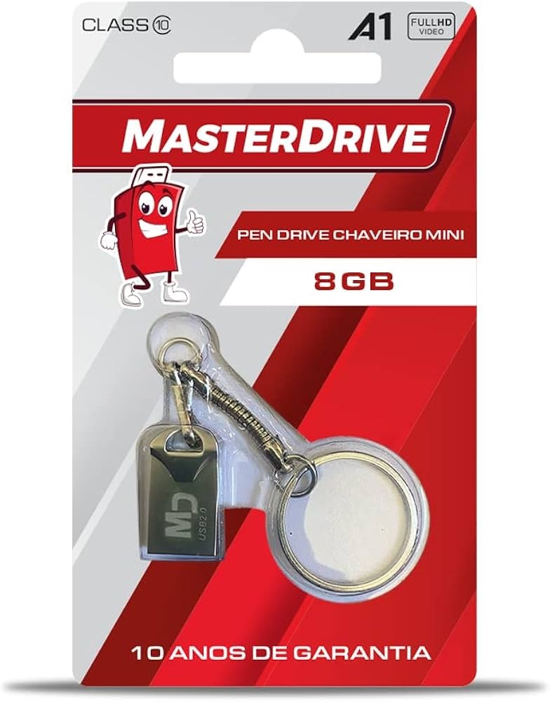 O pen drive MasterDrive de 8GB