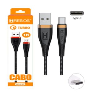 com cabo USB A'Gold para carga e compatível com dispositivos que possuem entrada Micro USB (V8)