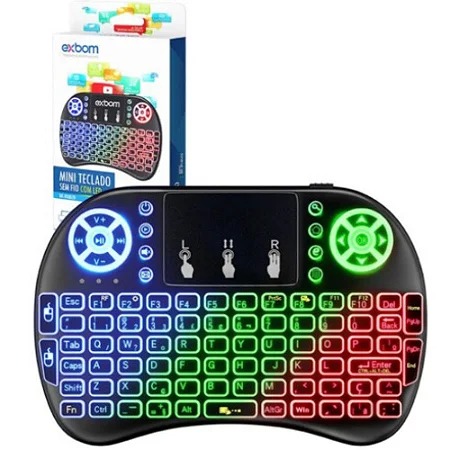 mini teclado sem fio iluminado Lelong Max LE-7704-1.