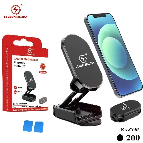 suporte magnético de telefone para carro dobrável Kapbom KA-C088.