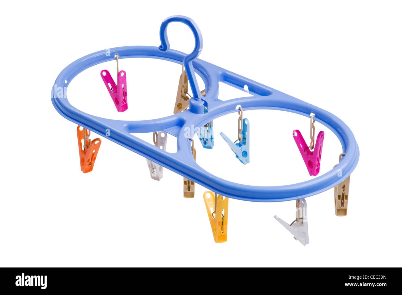 varal de teto portátil com prendedores Newpro, ideal para secar roupas de forma prática. - Imagem 2