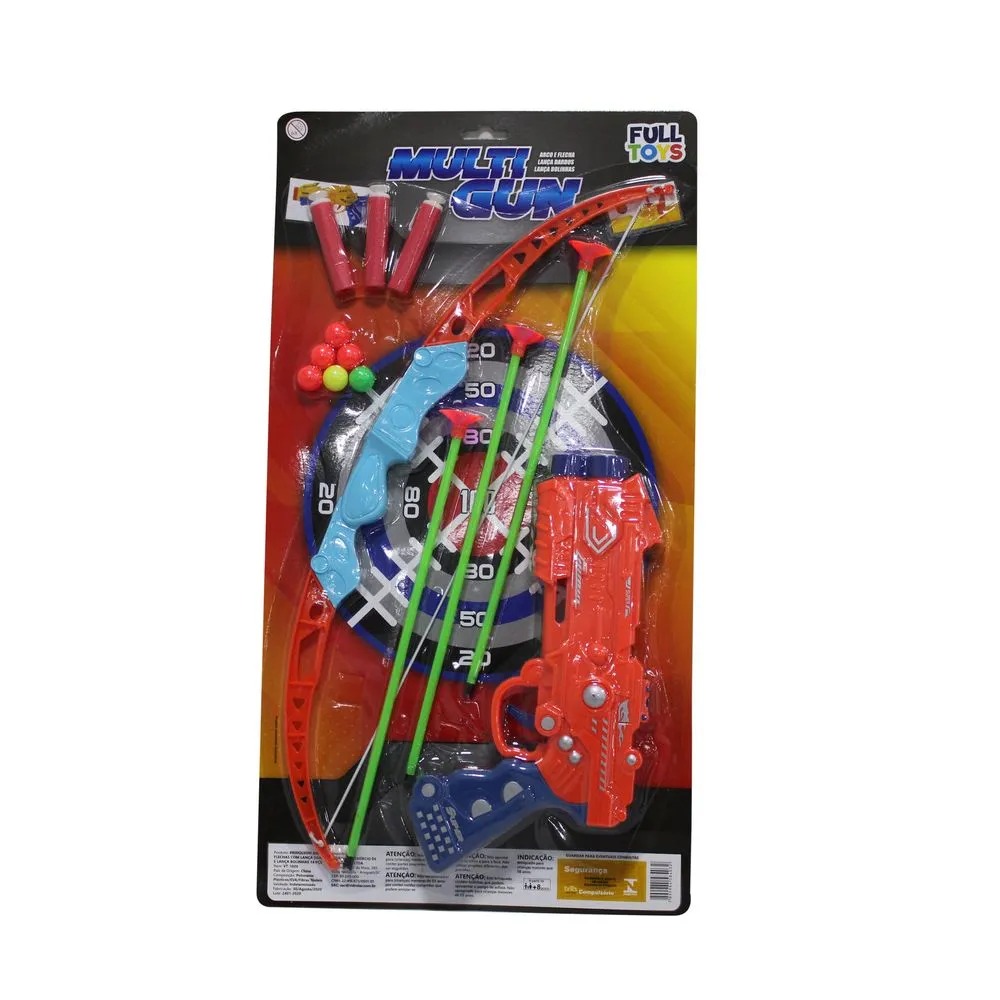 conjunto de brinquedo de arco e flecha com tema "Tiro ao Alvo". - Imagem 2