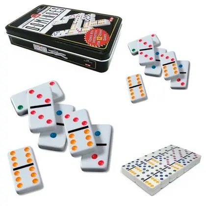 brinquedo- dominó "Double 6 Color Dot" com 28 peças - Imagem 2