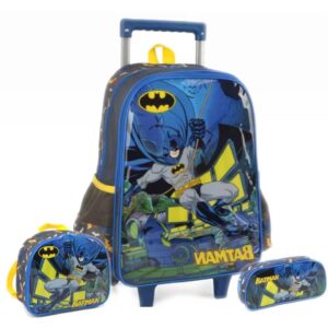 mochilas de rodinhas infantis com o tema do Batman