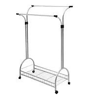 UTENSÍLIOS DOMÉSTICOS-expositor de araras de roupas de polo único em caixas.