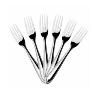 UTENSÍLIOS DOMÉSTICOS-Kit 6 Garfos de Mesa Aço Inox Veneza