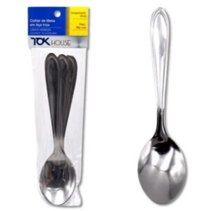UTENSÍLIOS DOMÉSTICOS-Kit Colher de Mesa Aço Inox Veneza 6 peças