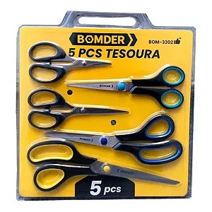  UTENSÍLIOS DOMÉSTICOS-Kit de 5 Tesouras Bomvink, modelo BOM-3302. 