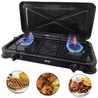 fogao ,fogareiro a gás de 2 bocas da marca BAK, modelo BK-FGS2BOC.