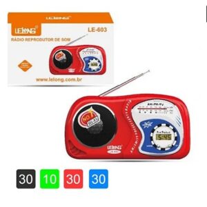 caixa de som mini rádio de bolso, leve e fácil de transportar