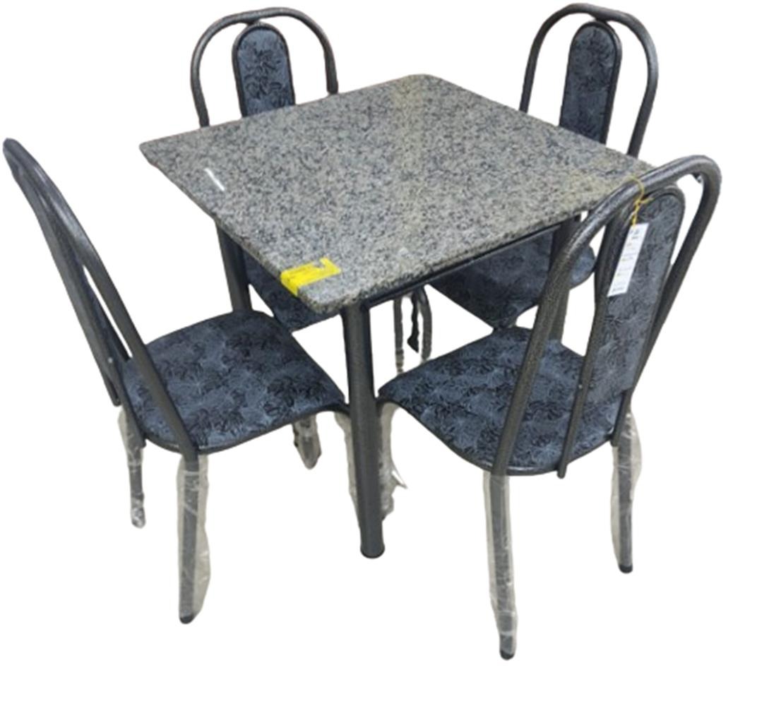 mesa com 4 cadeiras tubular de aço - Imagem 2