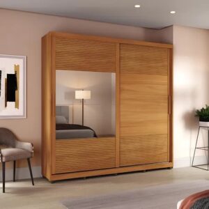 GUARDA -ROUPA-Roupeiro 02 Portas Cayman 100% MDF c/ Espelho