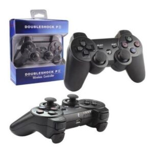 Gamer controle sem fio compatível com PlayStation 3 e PC, da marca Trevo, modelo Doubleshock P III. 