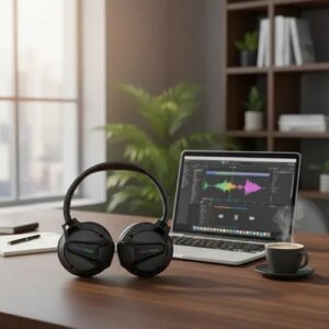 fone de ouvido Bluetooth sem fio H'maston SN40. 