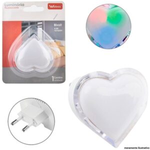 UTENSÍLIOS DOMÉSTICOS luz noturna de LED em formato de coração da Luatek, modelo LBD-6833.