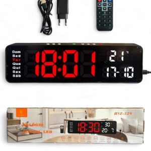 relógios de parede digitais LED