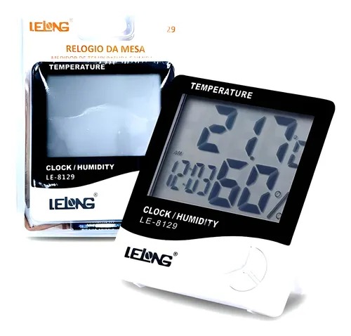 Relogio termo-higrômetro digital Lelong LE-8129. - Imagem 2