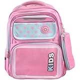 mochila rosa com estampa de estrelas para crianças