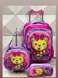 Mochilas    kit escolar infantil de mochila de rodinhas, lancheira térmica e estojo,