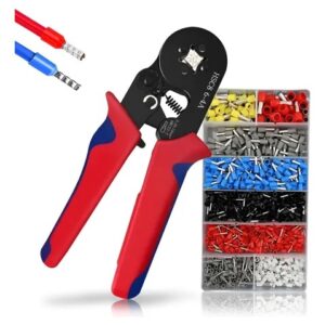 ferramentas  conjunto de alicate crimpador e terminais, da marca HSC S (Universal). 