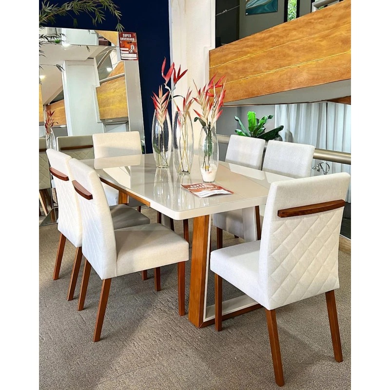 MESA- conjunto de mesa de jantar com 6 cadeiras,