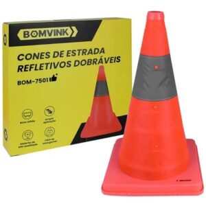  Cone Refletivo Dobrável Bomvink BOM-7501. 