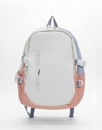 mochila VinWonders unissex na cor lavanda e verde-claro, ideal para trabalho, faculdade ou viagens. 