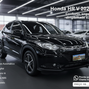 CARRO-Honda HR-V preto. ano 2020