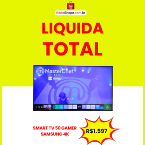 🔥 O CINEMA E A PERFORMANCE QUE VOCÊ SEMPRE QUIS ESTÃO AQUI! SMART TV SAMSUNG 50" GAMER 4K POR UM PREÇO QUE CABE NO SEU BOLSO!