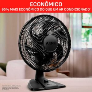 🌬️ O VENTILADOR MAIS VENDIDO DA ARNO! 🔥 VENTILADOR DE MESA ARNO ESSENTIAL 40 CM – 6 PÁS (220V)  🥶 Muito mais vento, muito mais conforto e economia para sua casa!