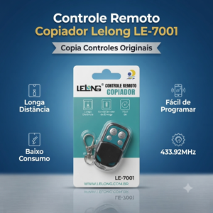🔑 MAIS PRATICIDADE E SEGURANÇA PARA O SEU PORTÃO! CONTROLE REMOTO COPIADOR LELONG LE-7001